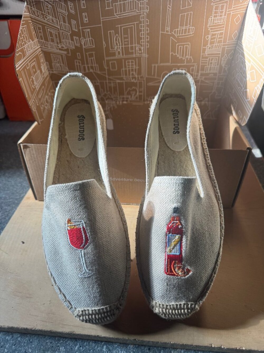 Aperol Spritz Soludos espadrilles size 9